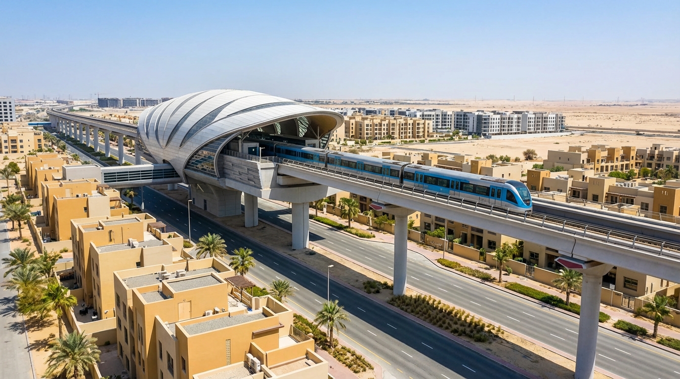 Dubai Metro Blue Line rendering